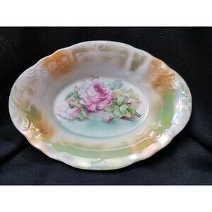Vintage Bonn Serving Bowl Franz Anton Mehlem Floral Rose